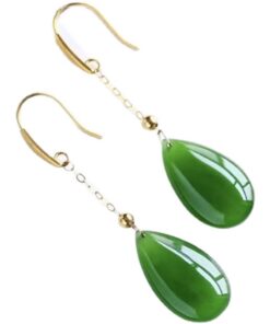 Hetian Green Jade Teardrop Earrings (4)
