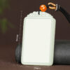 Natural Hetian Jade Peace & Safety Pendant Necklace - Xiang Yun