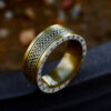 Rune Symbol Vintage Gold Men's Prada Titanium Steel Ring