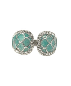 Retro Scale-Texture Pave-Set Earring Necklace & Ring Set (2)